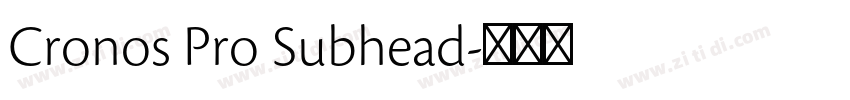 Cronos Pro Subhead字体转换